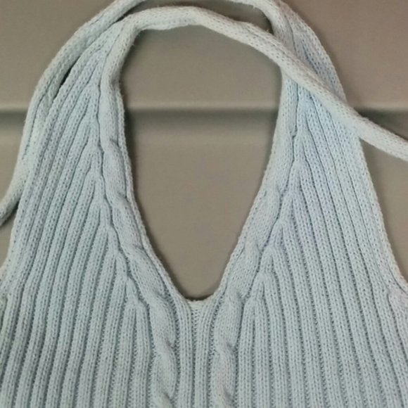 Cotton light blue knit top XS-S - Picture 4 of 6